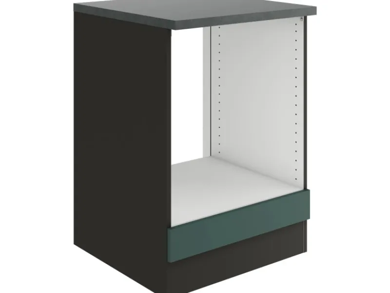 Optifit Herde|Kochfelder<Verona405 Küchen-Herdumbau 60 cm Steingrün