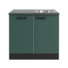 Optifit Verona405 Küchen-Spülenschrank-Set Steingrün< Küchenschränke|Einbauküchen