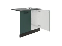 Optifit Verona405 Küchen-Spülenschrank-Set Steingrün< Küchenschränke|Einbauküchen
