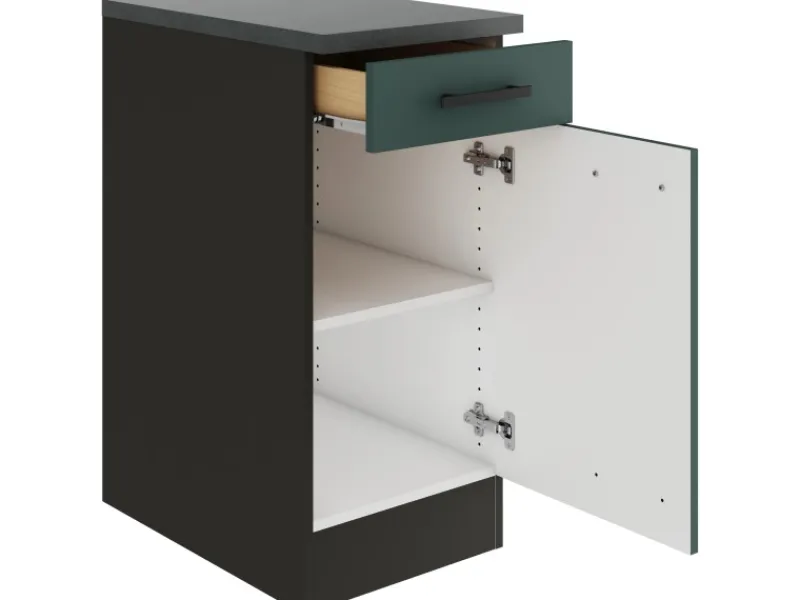 Sale Optifit Verona405 Küchen-Unterschrank 40 cm Steingrün