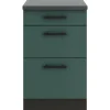 Optifit Verona405 Küchen-Unterschrank 50 cm Steingrün< Küchenschränke