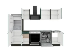 Clearance Optifit Verona405 Küchenzeile 270 cm ohne E-Geräte Steingrün