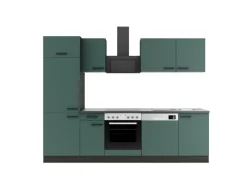 Discount Optifit Verona405 Küchenzeile 270 cm ohne E-Geräte Steingrün