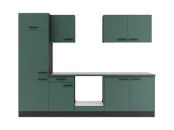 Optifit Einbauküchen<Verona405 Küchenzeile 270 cm ohne E-Geräte Steingrün