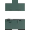 Optifit Verona405 Miniküche 150 cm Steingrün