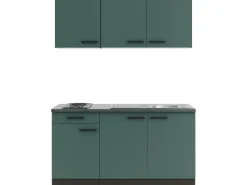 Optifit Kochfelder|Miniküchen<Verona405 Miniküche 150 cm Steingrün