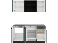 Optifit Verona405 Miniküche 150 cm Steingrün< Miniküchen|Kühlschränke