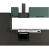 Optifit Verona405/Madrid420 Küchenzeile 270 cm Steingrün / Anthrazit< Kühlschränke|Winkelküchen