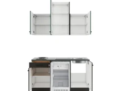 Optifit Verona405/Madrid420 Miniküche 150 cm Steingrün / Anthrazit< Miniküchen