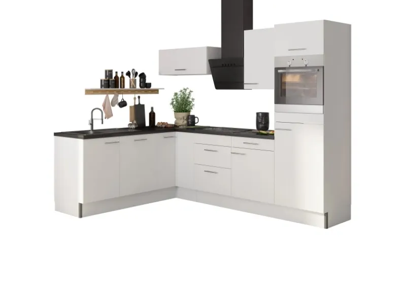 Optifit Winkelküchen|Besteckkästen<Winkelküche Optikoncept Bengt 270 cm Weiß