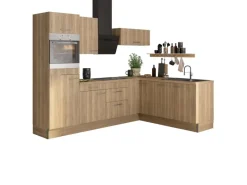 Optifit Winkelküche Optikoncept Erik ohne E-Geräte 270 cm Wildeiche Nachb.< Besteckkästen|Kochfelder