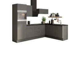 Optifit Winkelküchen|Besteckkästen<Winkelküche Optikoncept Mats ohne E-Geräte 270 cm Basaltgrau