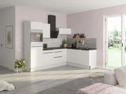 Optifit Winkelküchen|Einbauküchen<Winkelküche Optikoncept Arvid ohne E-Geräte 270 cm Weiß