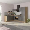 Optifit Winkelküche Optikoncept Jonte 270 cm Anthrazit-Wildeiche Nachb.< Besteckkästen|Kühlschränke