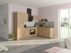 Optifit Besteckkästen|Herde<Winkelküche Optikoncept Erik 270 cm Wildeiche Nachb.