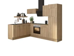 Optifit Winkelküche Optikoncept Erik ohne E-Geräte 270 cm Wildeiche Nachb.< Besteckkästen|Winkelküchen
