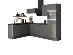 Optifit Winkelküchen|Kühlschränke<Winkelküche Optikoncept Mats ohne E-Geräte 270 cm Basaltgrau