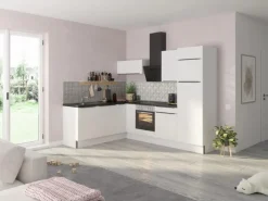Hot Optifit Winkelküche Optikoncept Arvid ohne E-Geräte 270 cm Weiß