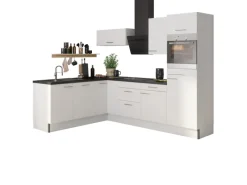 Discount Optifit Winkelküche Optikoncept Bengt ohne E-Geräte 270 cm Weiß