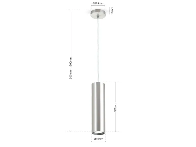 Online Orion Leuchten Bar Hängeleuchte Tresen 8 cm x 30 cm Satin 1 x GU10