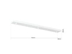 Online Orion Lightstyle Deckenbaldachin 3 Auslässe 70 cm x 8 cm Weiß