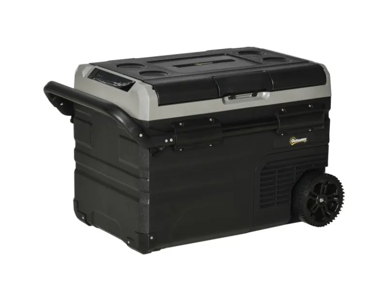 Outsunny Gefrierschränke|Kühlschränke<Autokühlschrank Kunststoff HDPE SchwarzGrau 711L x 46B x 44H cm