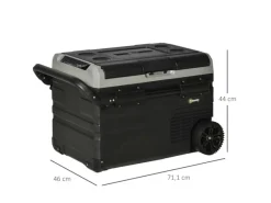 Outsunny Gefrierschränke|Kühlschränke<Autokühlschrank Kunststoff HDPE SchwarzGrau 711L x 46B x 44H cm