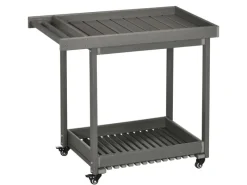 Outsunny Servierwagen<Outdoor Servierwagen HDPE Grau 87L x 50B x 80H cm