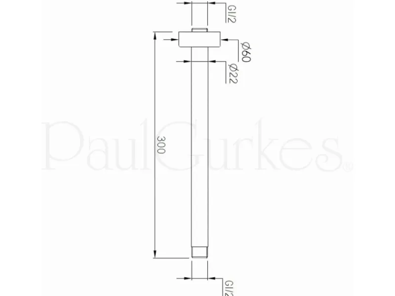 PaulGurkes Dusch Set Unterputz Deckenmontage Regendusche Komplett rund< Einhebelmischer