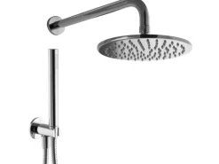 PaulGurkes Duschsystem rund Unterputzset mit Handbrause Kopfbrause ohne Armatur< Einhebelmischer