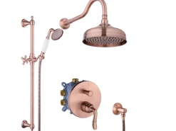 Hot PaulGurkes Kupfer Duschsystem Antik Nostalgie Dusch-Set Unterputz Regendusche