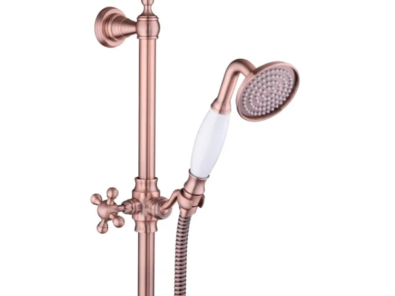 Hot PaulGurkes Kupfer Duschsystem Antik Nostalgie Dusch-Set Unterputz Regendusche