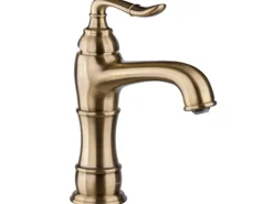 PaulGurkes Einhebelmischer<Nostalgie Waschtischarmatur Wasserhahn Bronze Retro Mischbatterie