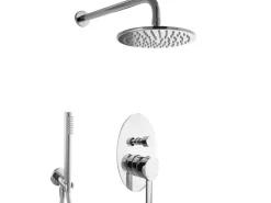 PaulGurkes Regendusche Komplett Set Unterputz Regenwalddusche 20cm< Einhebelmischer