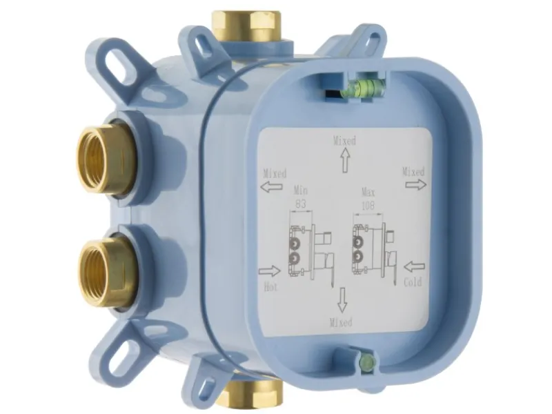 PaulGurkes Einhebelmischer<Unterputz Duschsystem 3-Wege für Badewannen mit Thermostat Mischbatterie Fertigmontage Set Regendusche