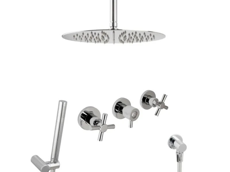Hot PaulGurkes Unterputz Regendusche Komplett Set aus Metall 30 cm Regenwalddusche Duschset