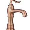 PaulGurkes Einhebelmischer<Waschtischarmatur Nostalgie Rote Bronze Wasserhahn Retro Mischbattarie