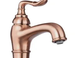 PaulGurkes Einhebelmischer<Waschtischarmatur Nostalgie Rote Bronze Wasserhahn Retro Mischbattarie