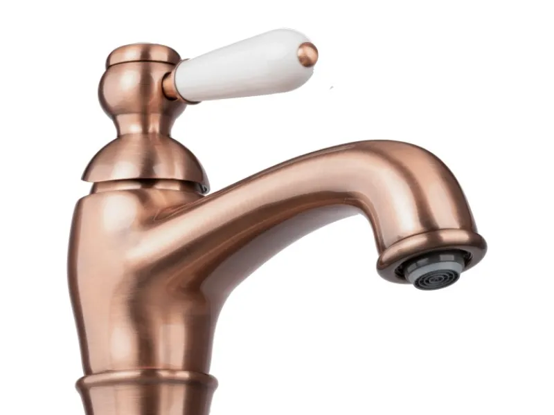 Hot PaulGurkes Wasserhahn Nostalgie Rote Bronze Kupfer Einhandmischer Matt