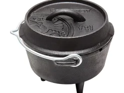 Petromax Pfannen<Dutch Oven FT1 Schwarz mit Standfüßen ca. 1,1 l