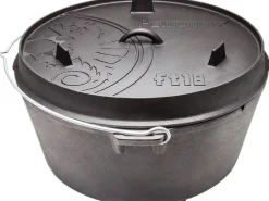 Petromax Dutch Oven FT18 Schwarz mit Standfüßen ca. 17,3 l< Herde|Töpfe
