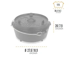 Petromax Herde|Töpfe<Dutch Oven FT6 Schwarz mit Standfüßen 5,5 l