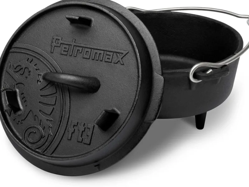 Discount Petromax Dutch Oven FT3 Schwarz mit planem Boden 1,6 l