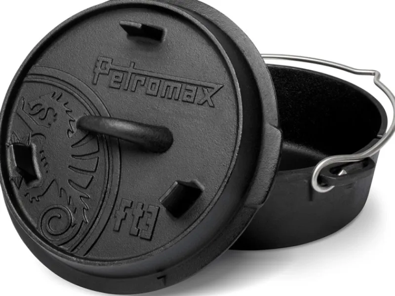 Discount Petromax Dutch Oven FT3 Schwarz mit planem Boden 1,6 l