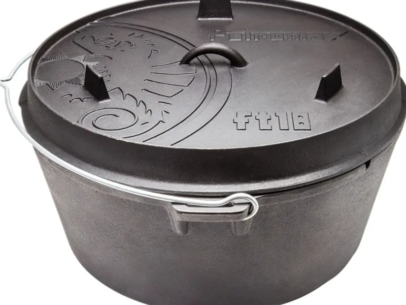 Petromax Töpfe<Dutch Oven FT18-T Schwarz mit planem Boden ca. 17,3 l