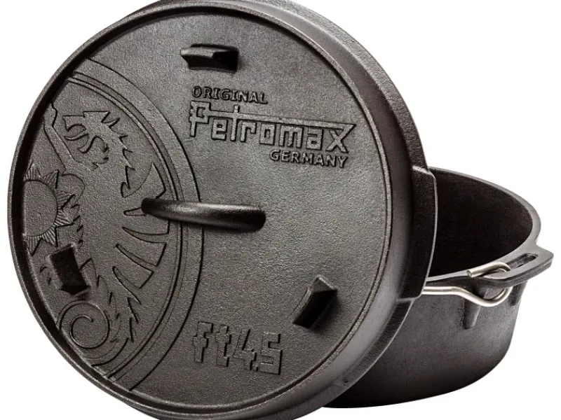Petromax Dutch Oven FT4.5-T Schwarz mit planem Boden 3,5 l< Töpfe