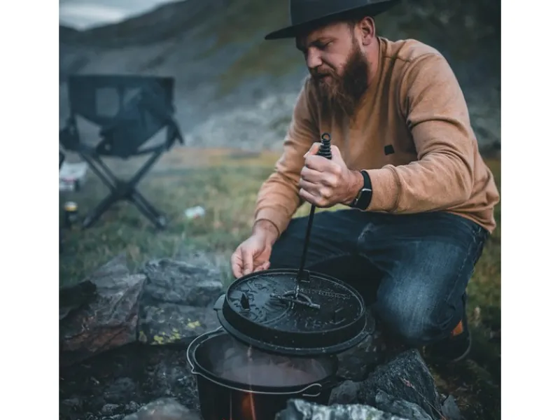 New Petromax Dutch Oven Set FT9-Scrub Schwarz mit Standfüßen 7,5 l Ø 23,9 cm