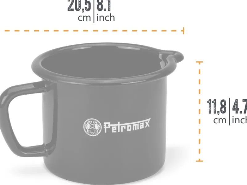 Petromax Emaille Milchtopf 1,4 l< Herde