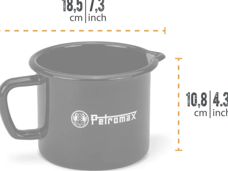Petromax Emaille Milchtopf 1 L< Herde