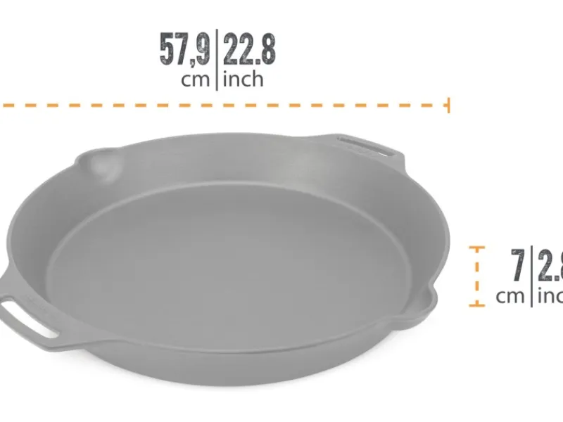 Petromax Feuerpfanne FP50H-T Schwarz mit 2 Henkeln Gusseisen Ø 50 cm< Herde